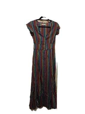Marine Layer Laney Stripe Mini Dress Navy Multi Stripe Size L